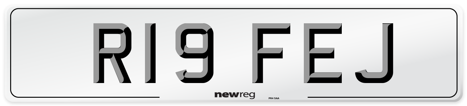 R19 FEJ Number Plate from New Reg